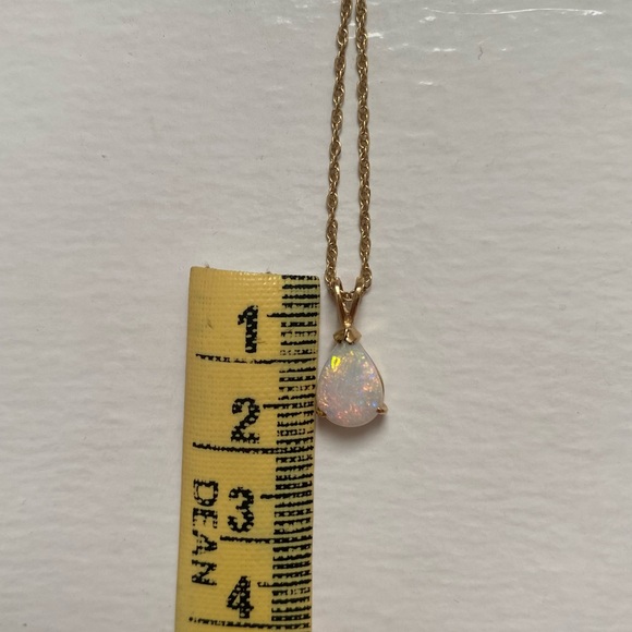 Vintage Opal & 14K Gold Necklace - Picture 7 of 13